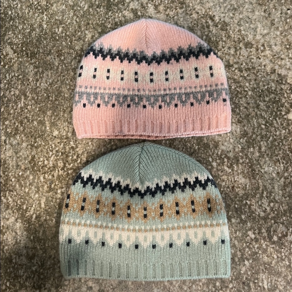 Set of 2 Fair Isle Pattern Lambs Wool
Kids Beanies by GAP Factory